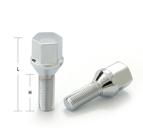 Болт M12x1,25 конус hex17 хром (86/60, hex17, конус, CH, H-944-06)