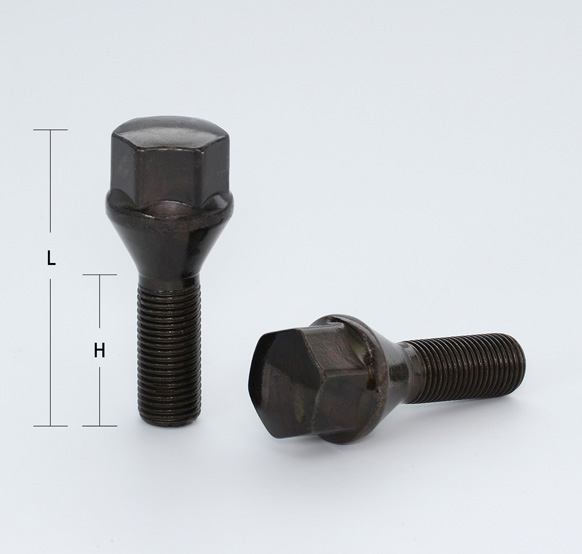 Болт M12x1,25 конус hex17 Dacromet BLACK (52/28, hex17, конус, Dacromet BLACK, S-966-06)
