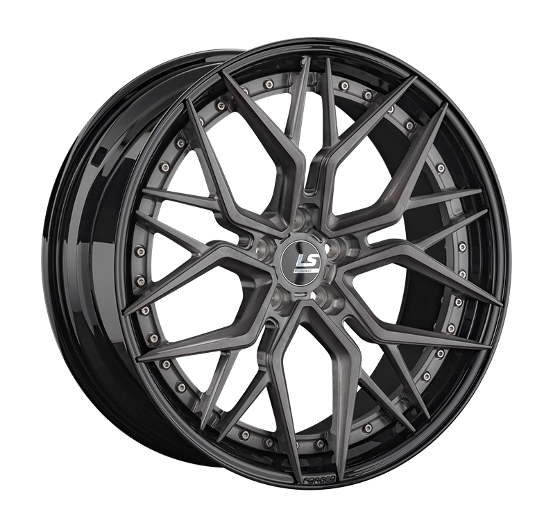 Диск LS Forged FG35 (10,5x21 5/112 конус ET43 66,6 ALBRSD-GM/BK)